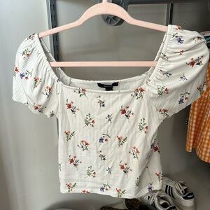 Forever 21 floral crop top